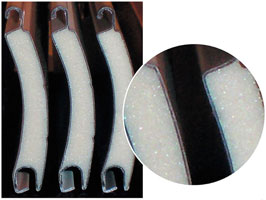 Сечение алюминиевого профиля с вспененной теплоизоляцией