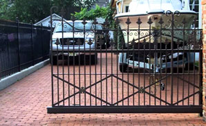 Кованные автоматические ворота для частного дома