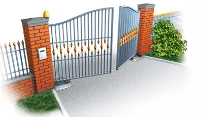 Использование автоматических распашных ворот удобно  в местах, где нет проблем с ограниченным подъездом к воротам.