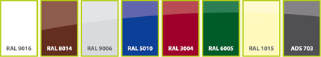 стандартные цвета для панели &laquo;S-гофр&raquo;